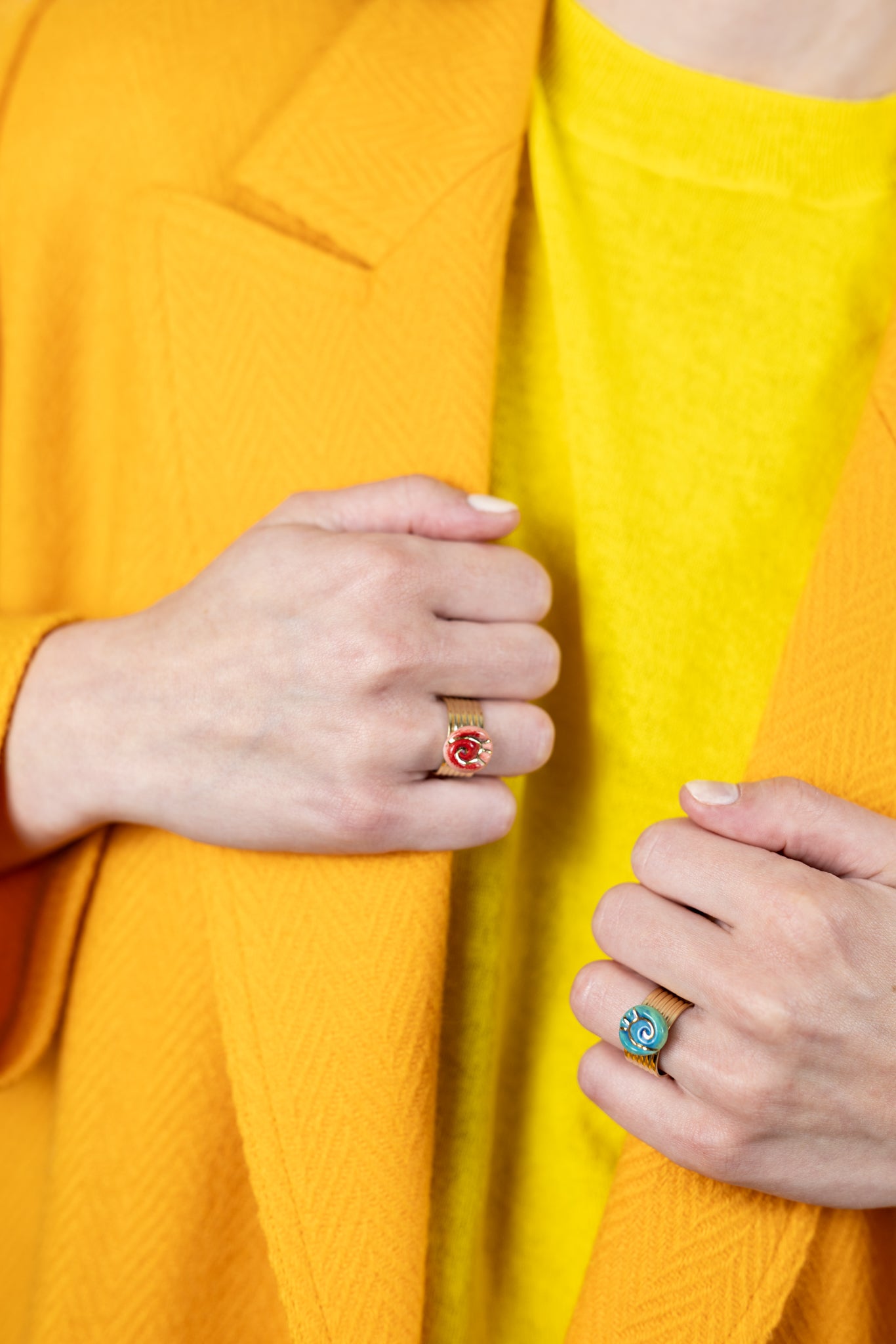 Bague Petite Volute - Bleus