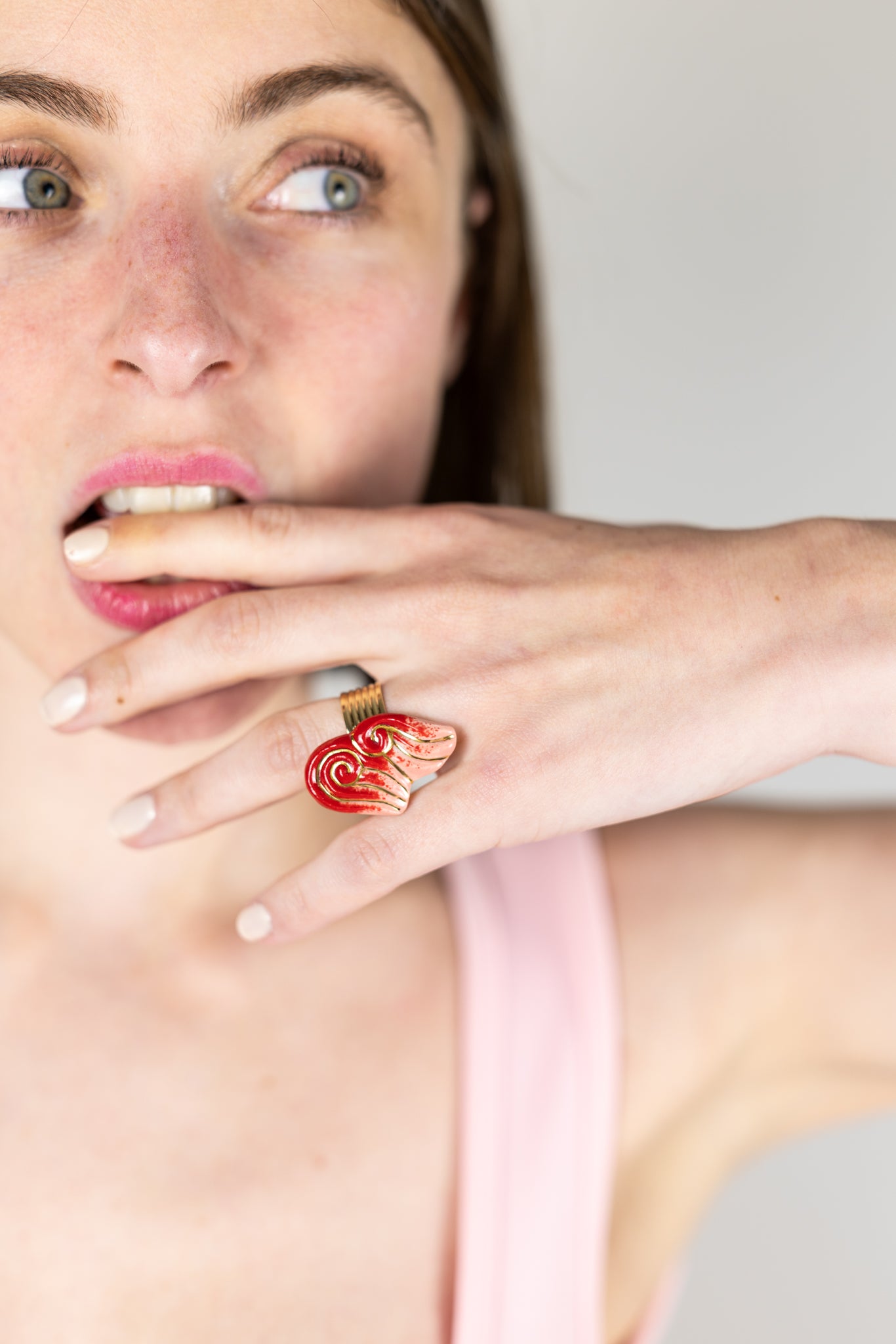 Bague « les 2 Volutes » - Rouges