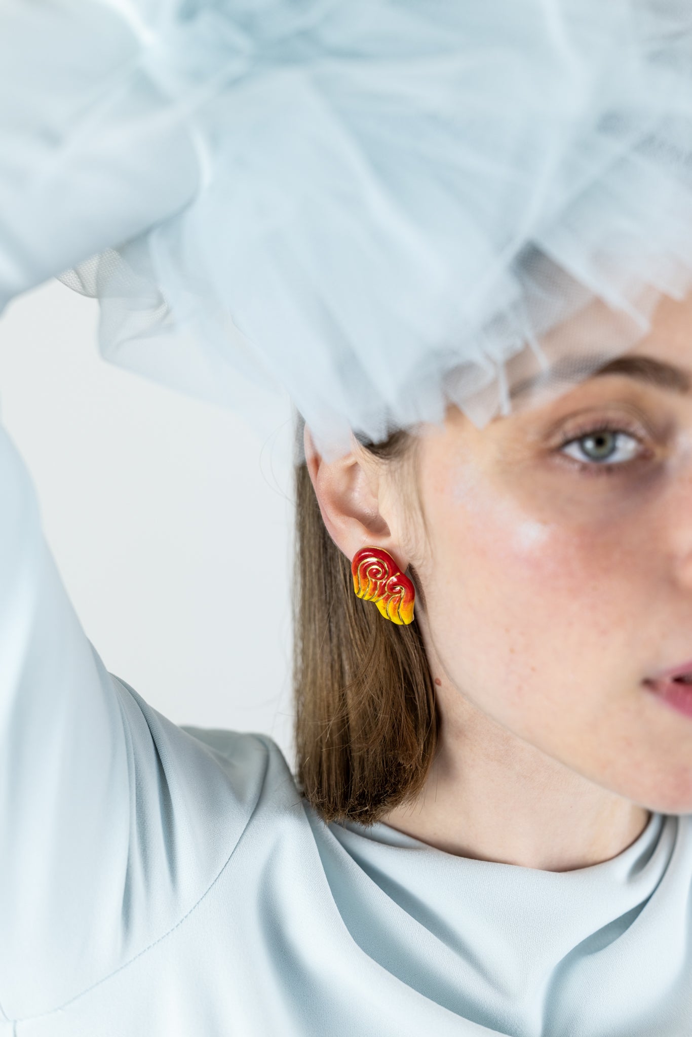 Boucles d’oreilles "Les 2 volutes" - la paire, Flammes