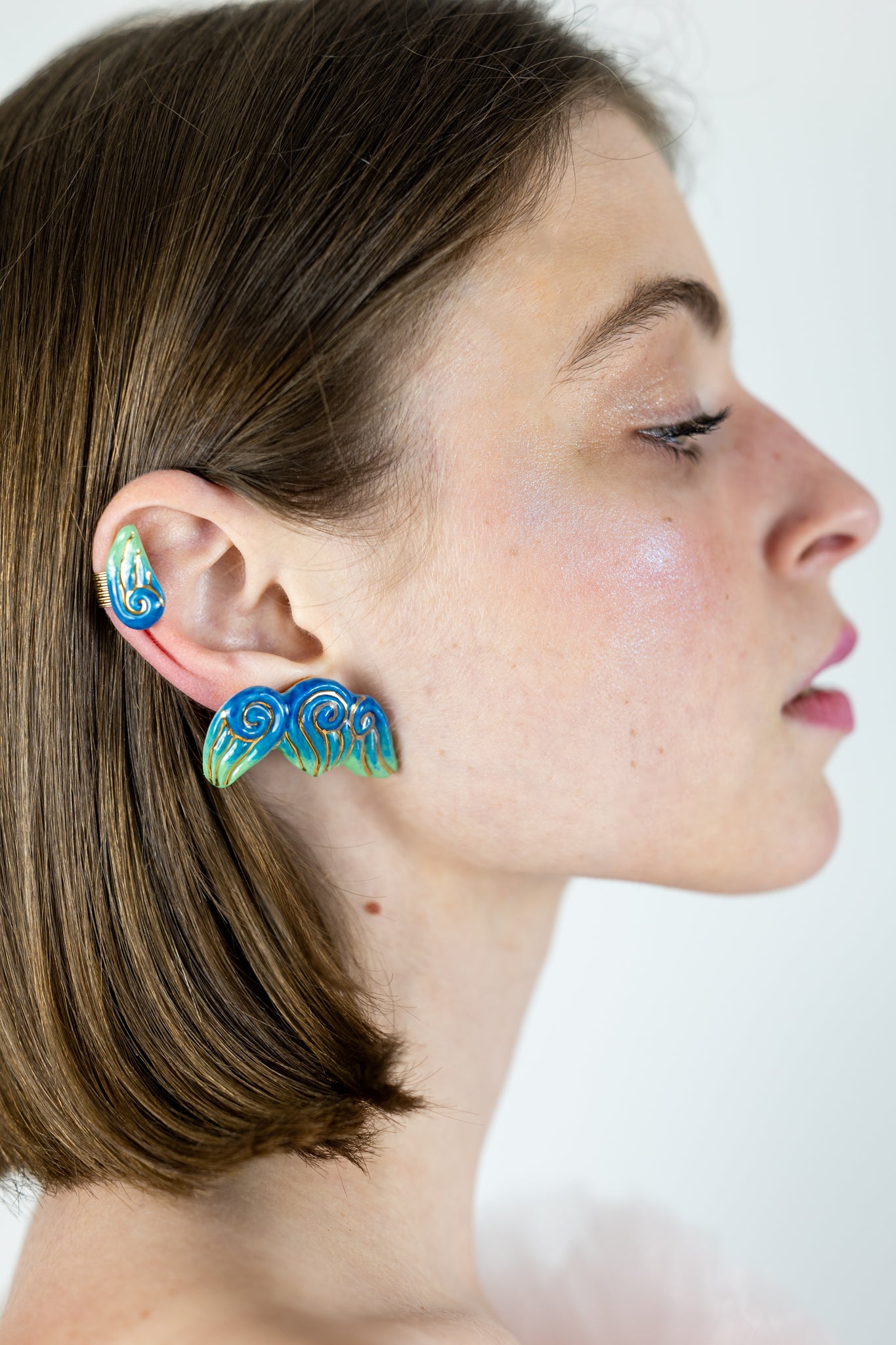 Bijou clip "Les 3 volutes"- Bleus