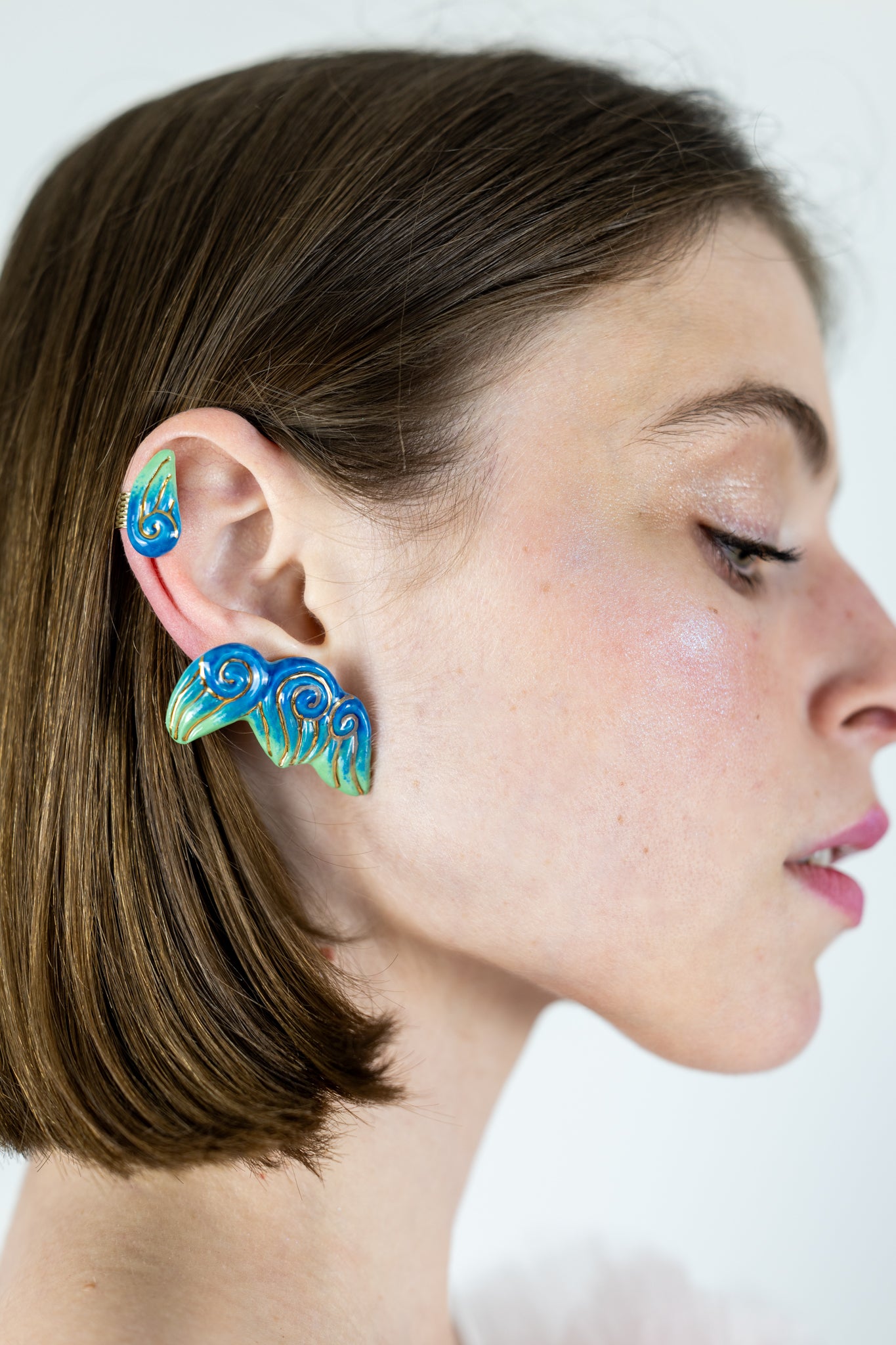 Bijou clip "Les 3 volutes"- Bleus