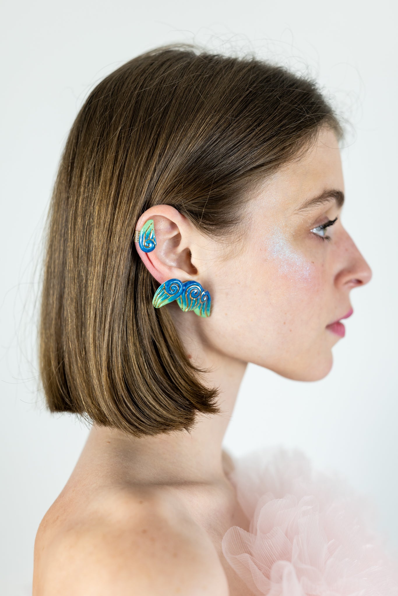 Bijou clip "Les 3 volutes"- Bleus