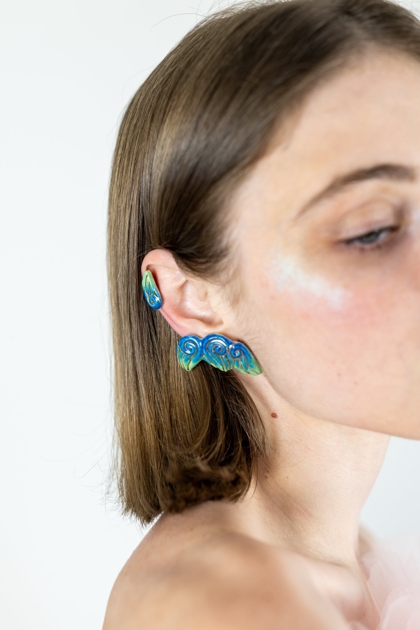 Bijou clip "Les 3 volutes"- Bleus