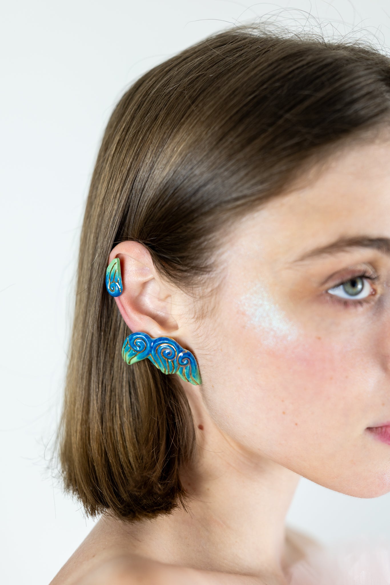 Bijou clip "Les 3 volutes"- Bleus