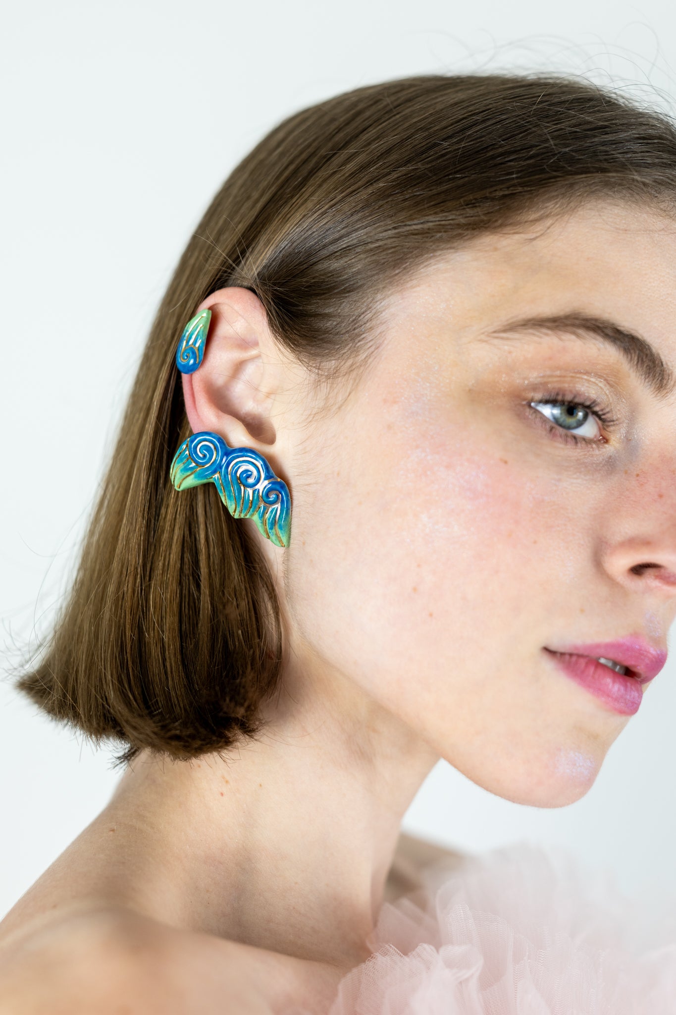 Bijou clip "Les 3 volutes"- Bleus