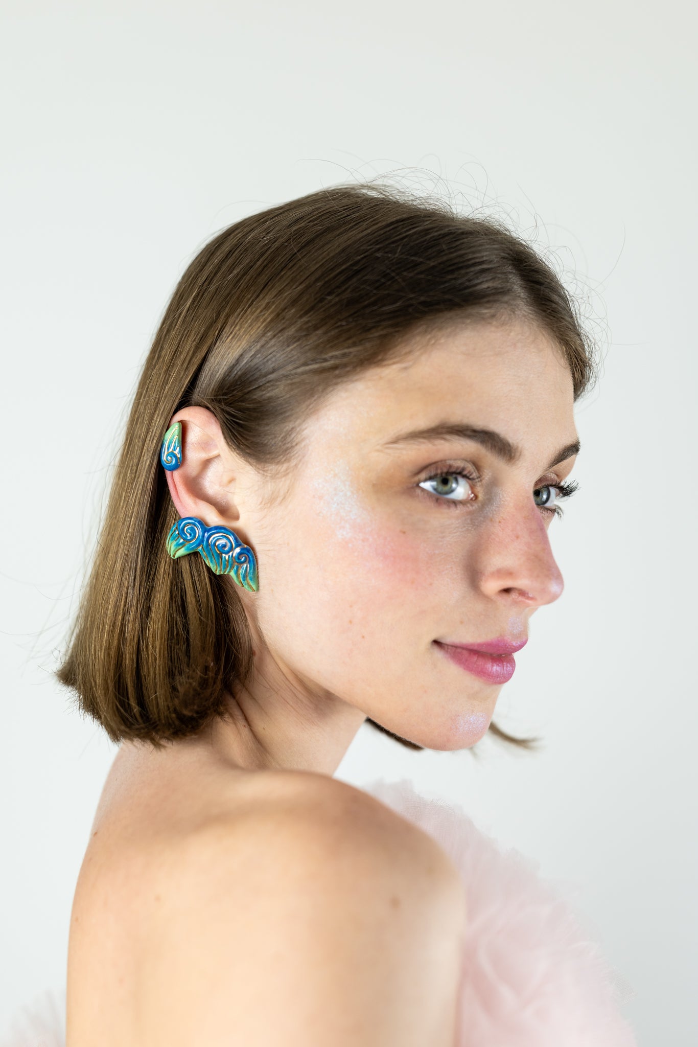 Bijou clip "Les 3 volutes"- Bleus