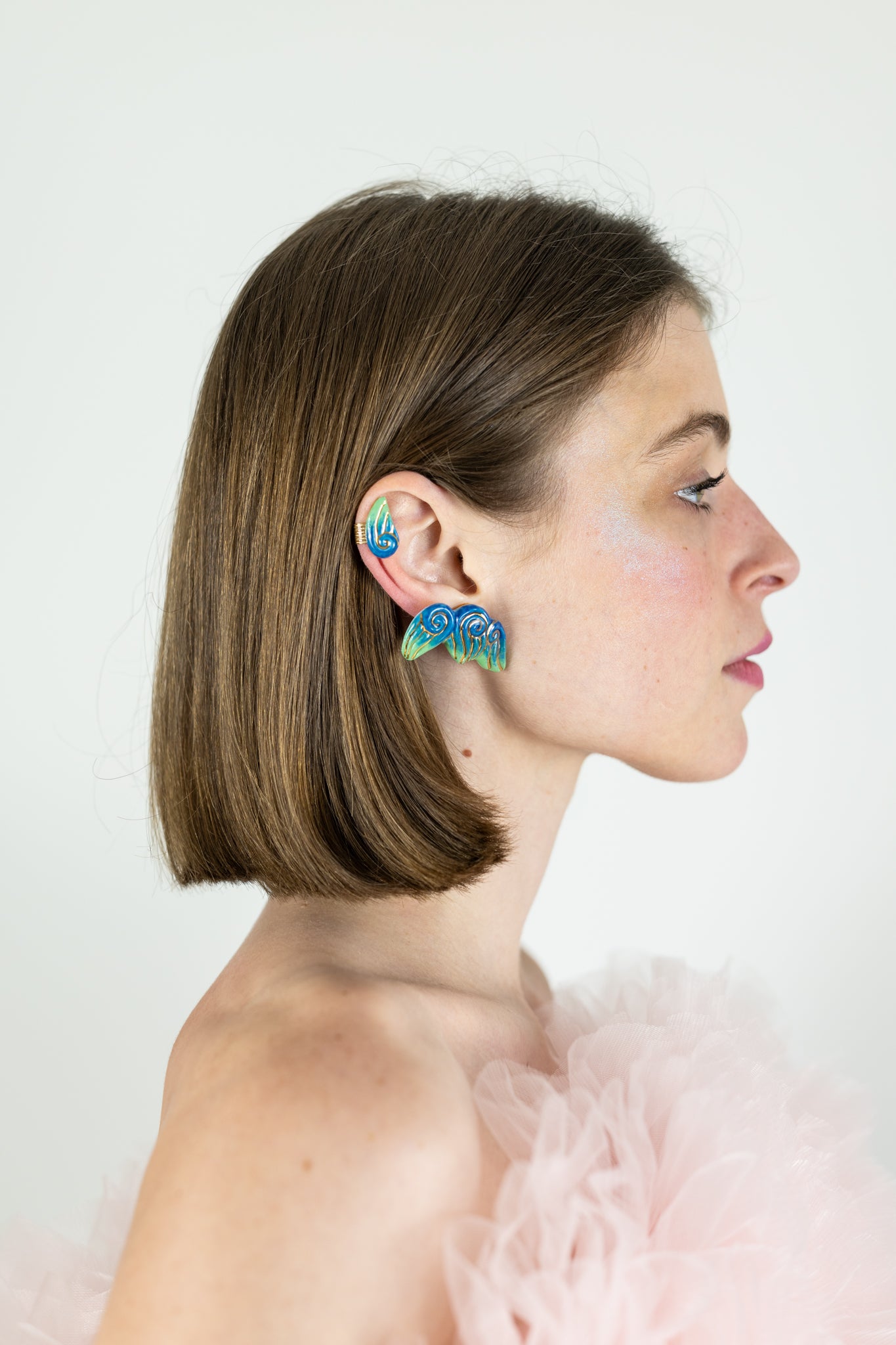 Bijou clip "Les 3 volutes"- Bleus