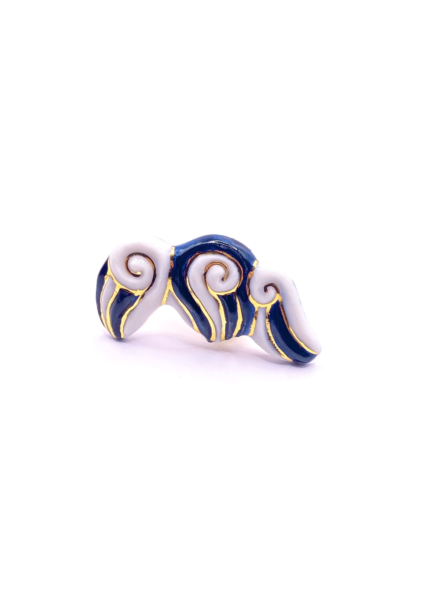 Bijou clip "Les 3 volutes" - Black & White & Or