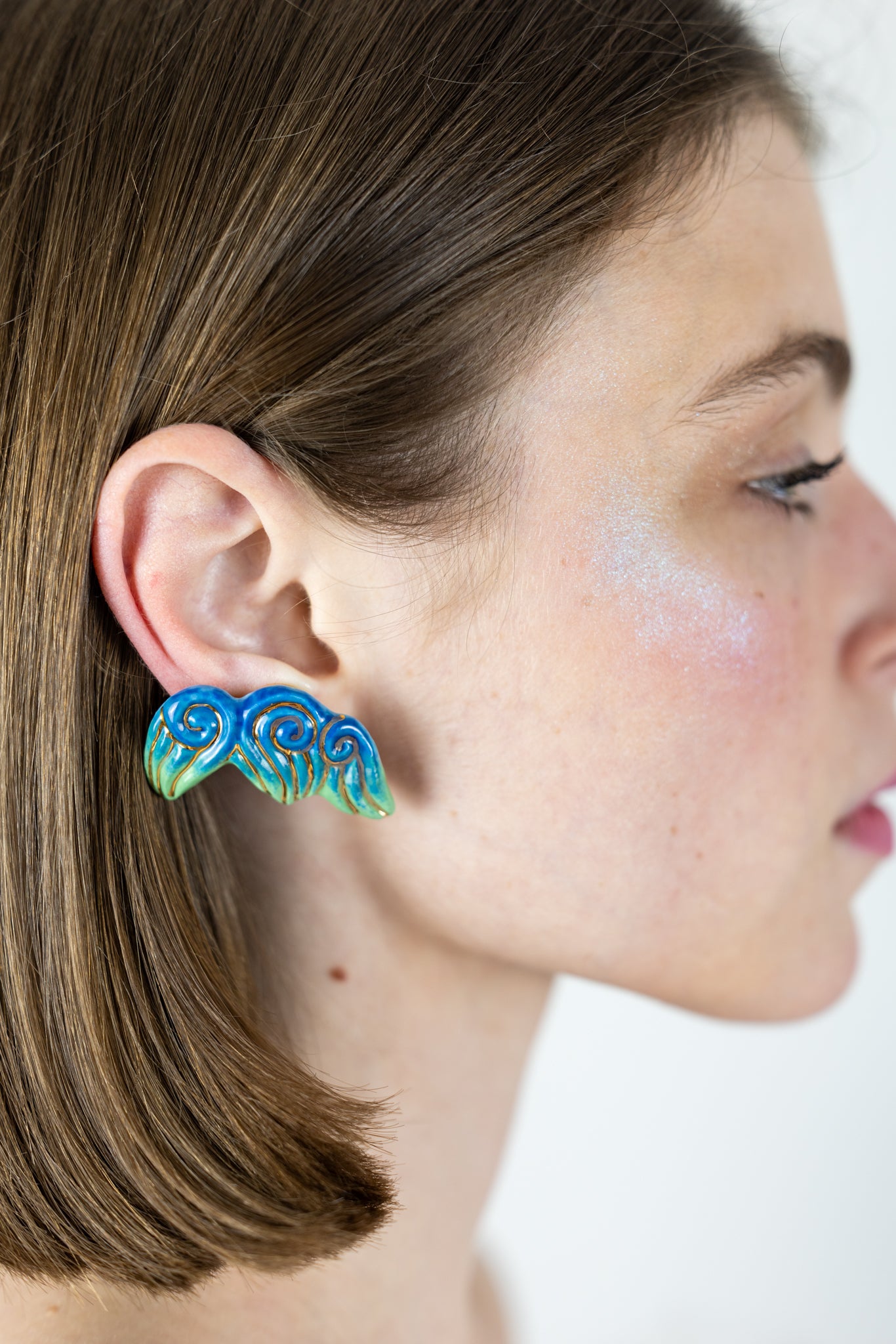 Bijou clip "Les 3 volutes"- Bleus