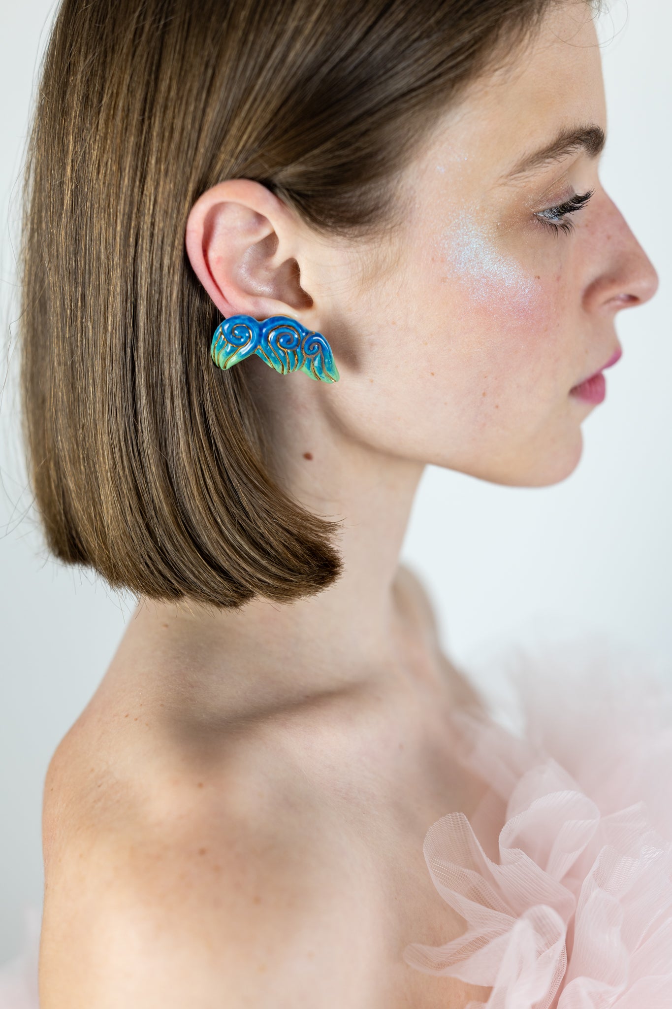 Bijou clip "Les 3 volutes"- Bleus