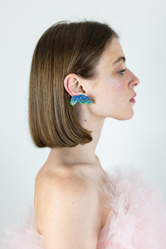 Bijou clip "Les 3 volutes"- Bleus