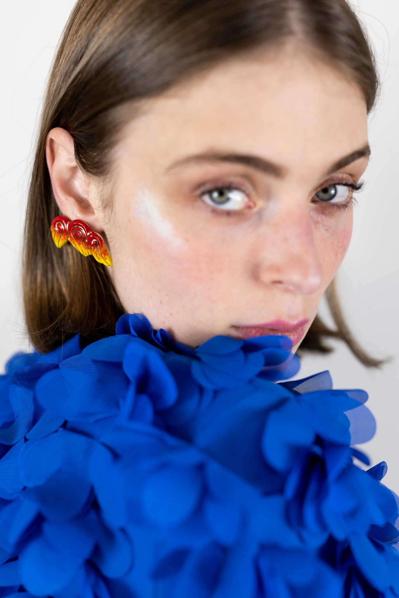 Bijou clip "Les 3 volutes"- Flammes
