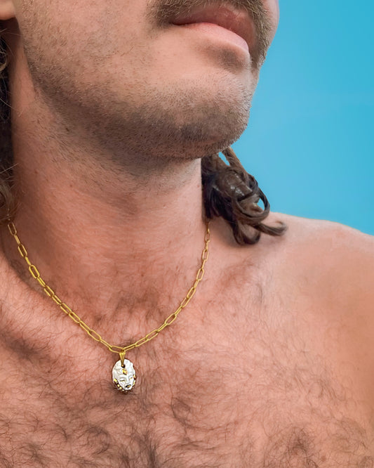 Androgyne - Le Collier - Blanc & Or