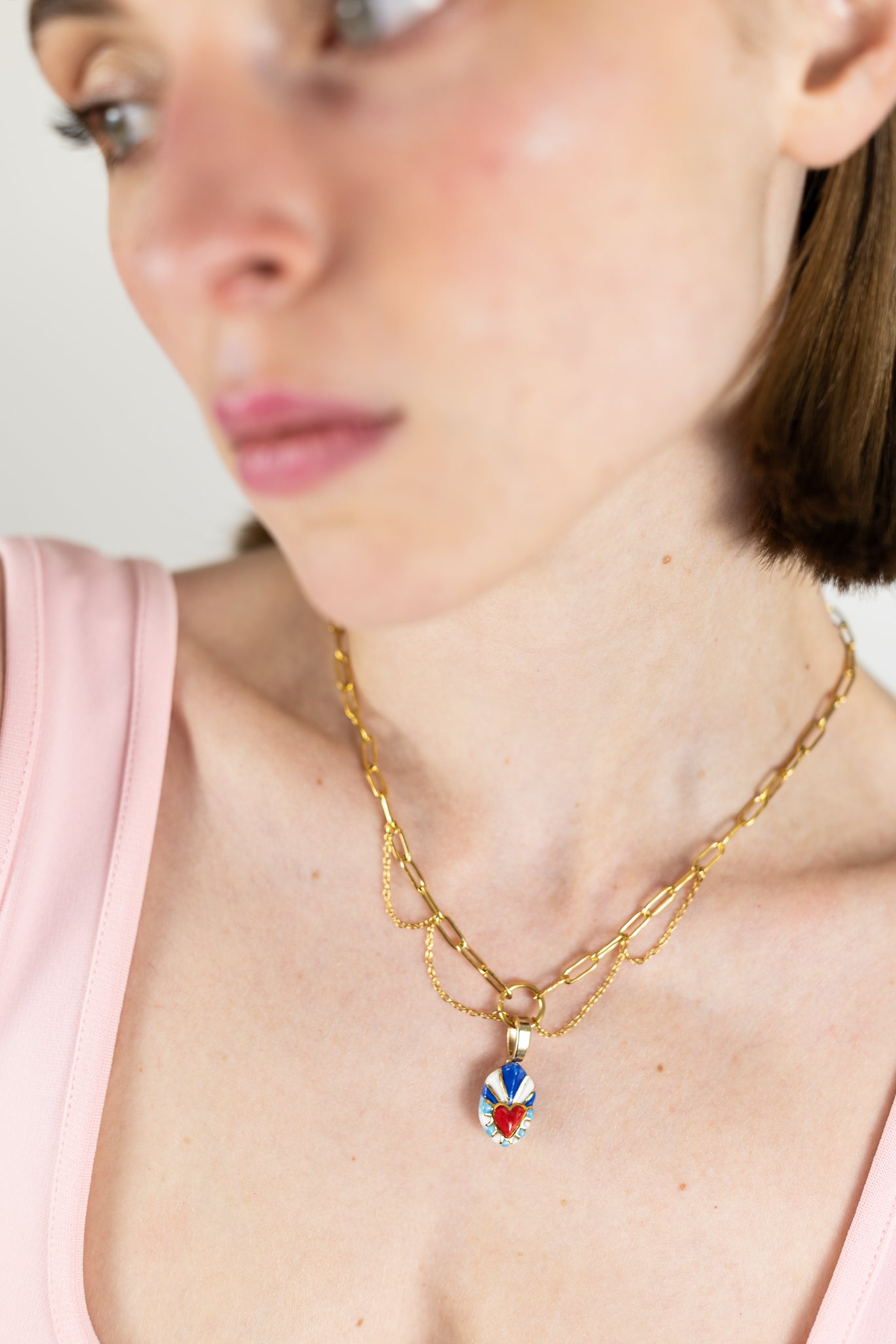 Ex-voto - Collier Chaîne- Azur