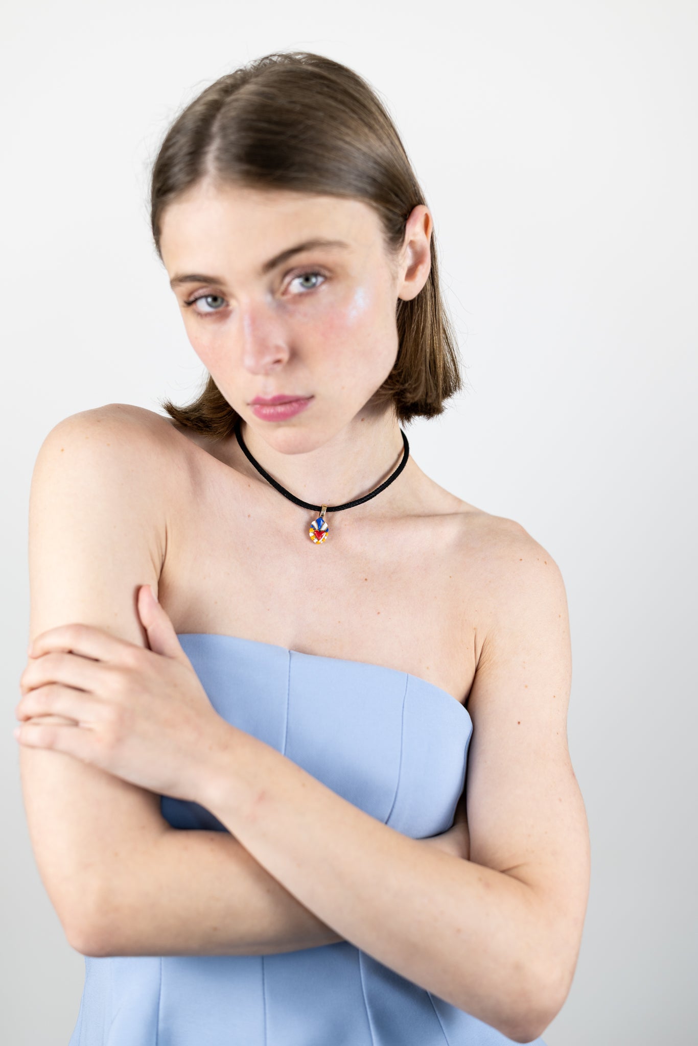 Sacred Heart - Suede Necklace - Sicily