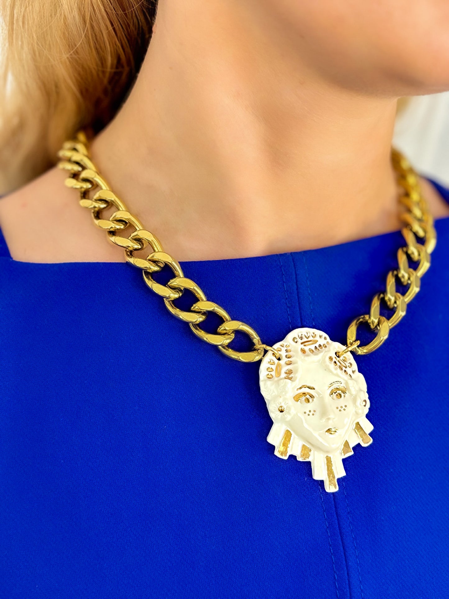 Mascaronne - Le Collier - Blanc & Or