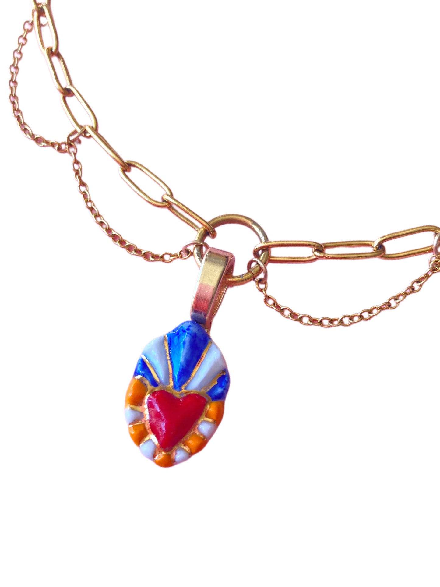 Coeur sacré - Collier Chaîne- Sicile