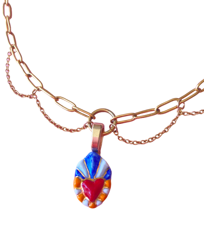 Sacred Heart - Chain Necklace - Sicily