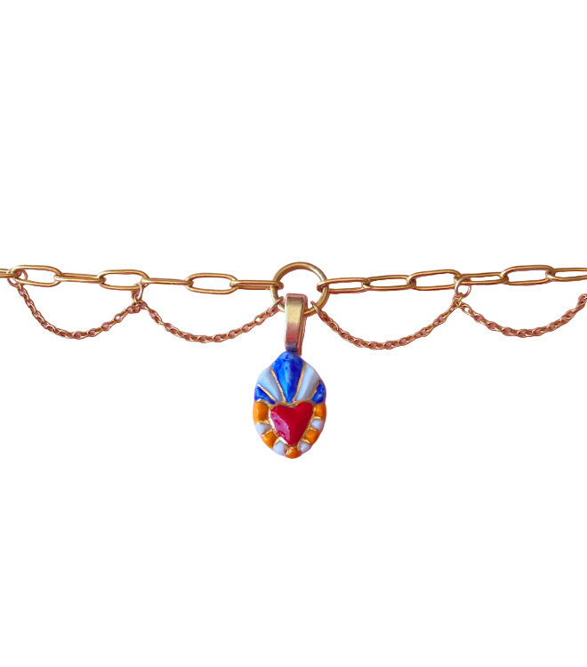 Sacred Heart - Chain Necklace - Sicily