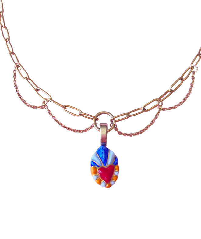Sacred Heart - Chain Necklace - Sicily