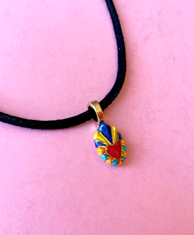 Coeur sacré - Collier Daim- Acapulco