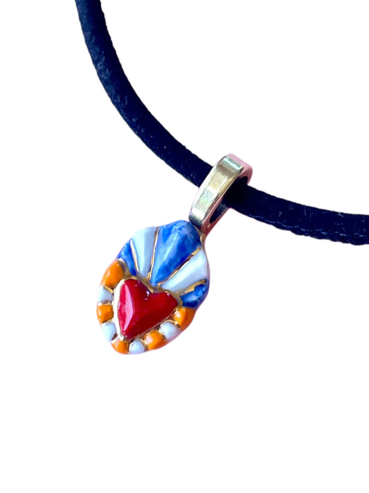 Coeur sacré - Collier Daim- Sicile