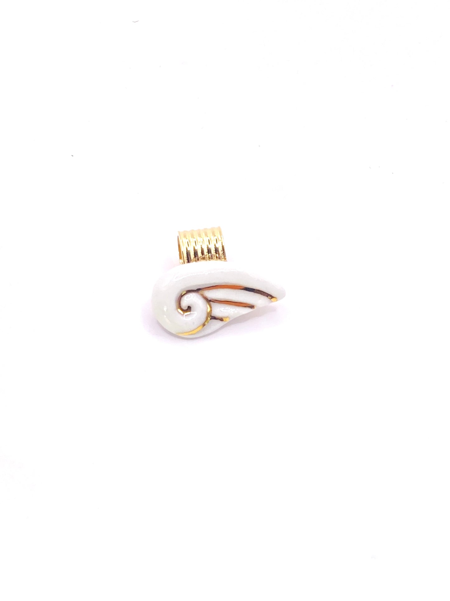 Earcuff volute - Blanc & Or