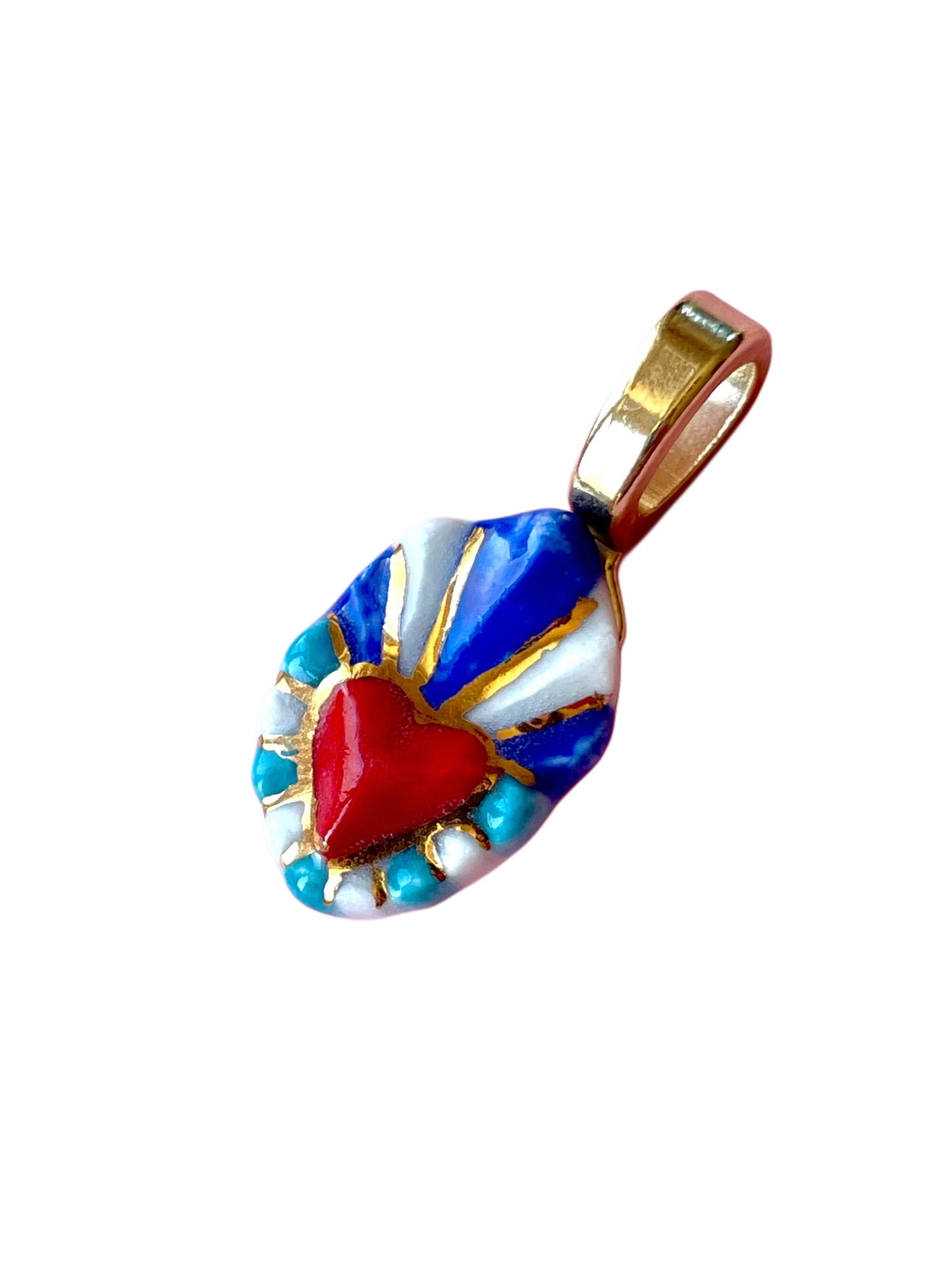 Coeur sacré - Pendentif - Azur