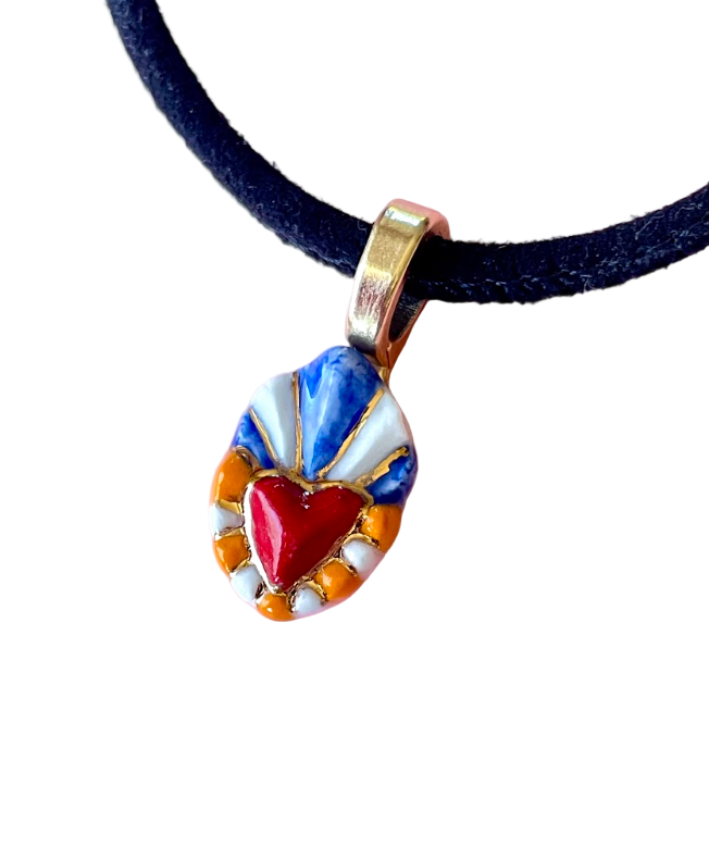 Coeur sacré - Collier Daim- Sicile