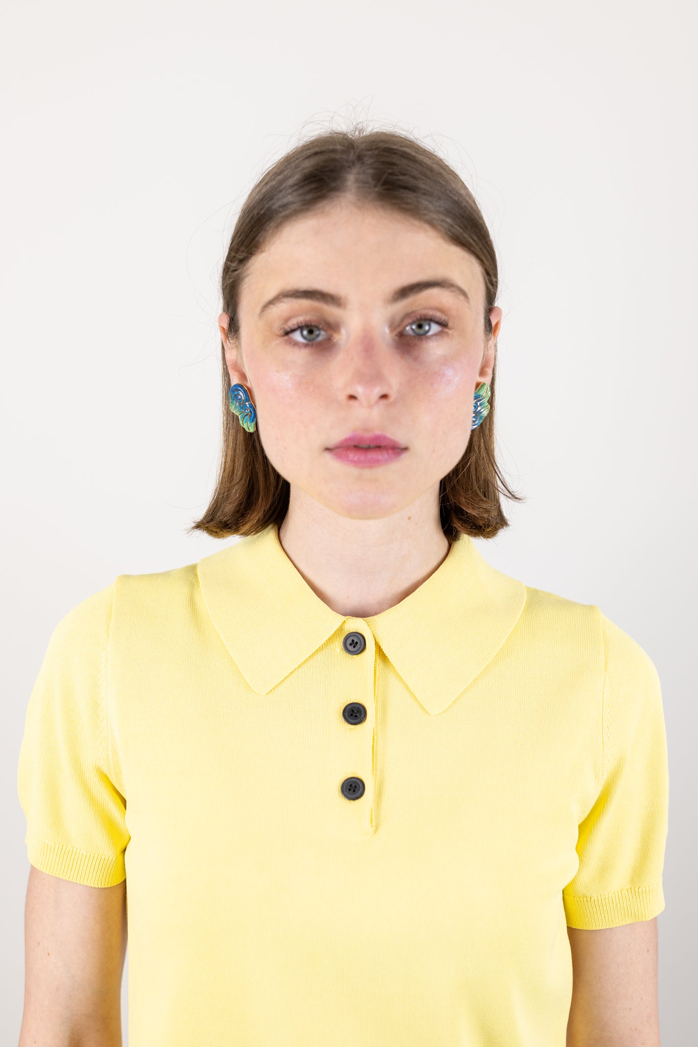 Boucles d’oreilles "Les 2 volutes" - la paire, Bleus