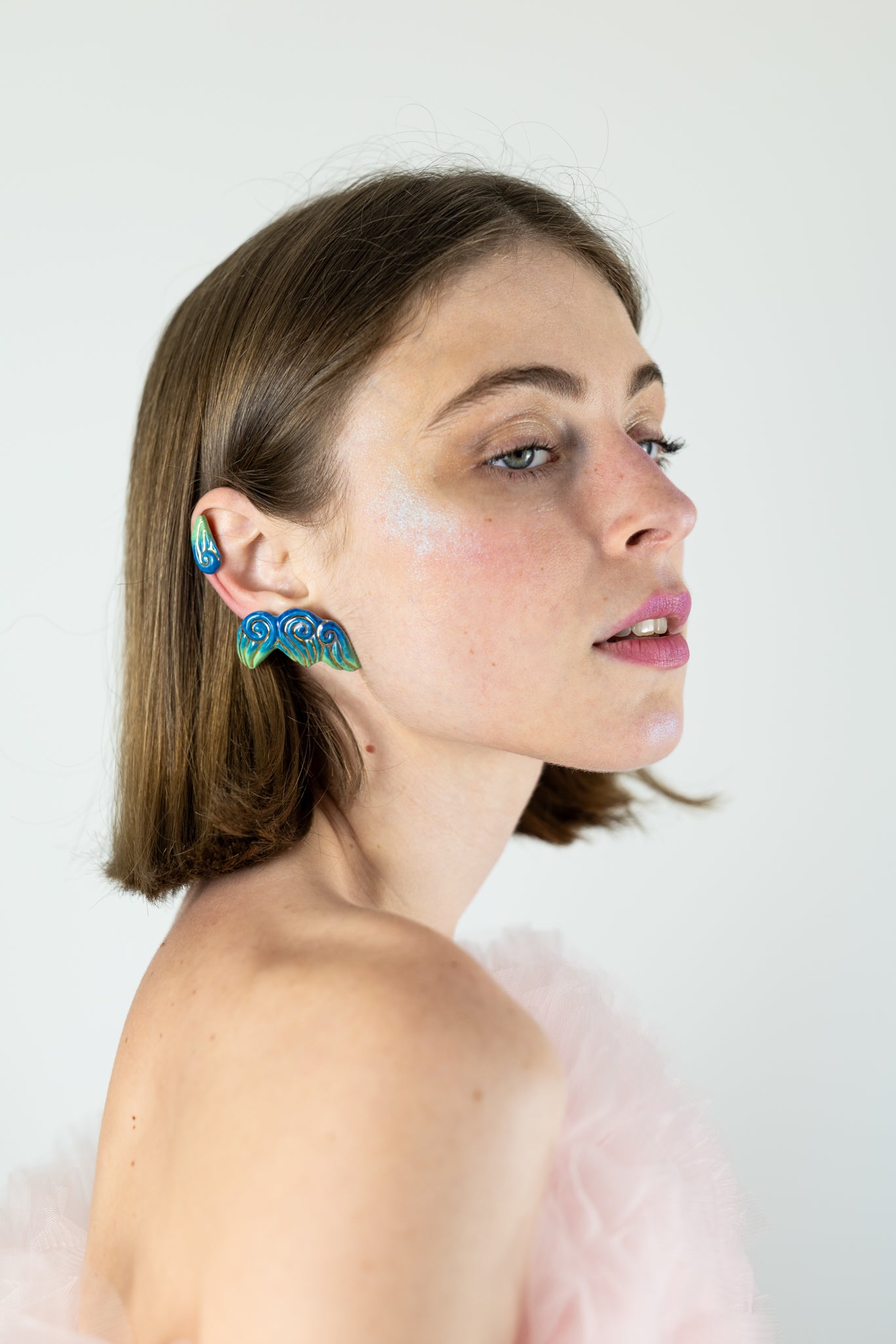 Earcuff volute - Bleus