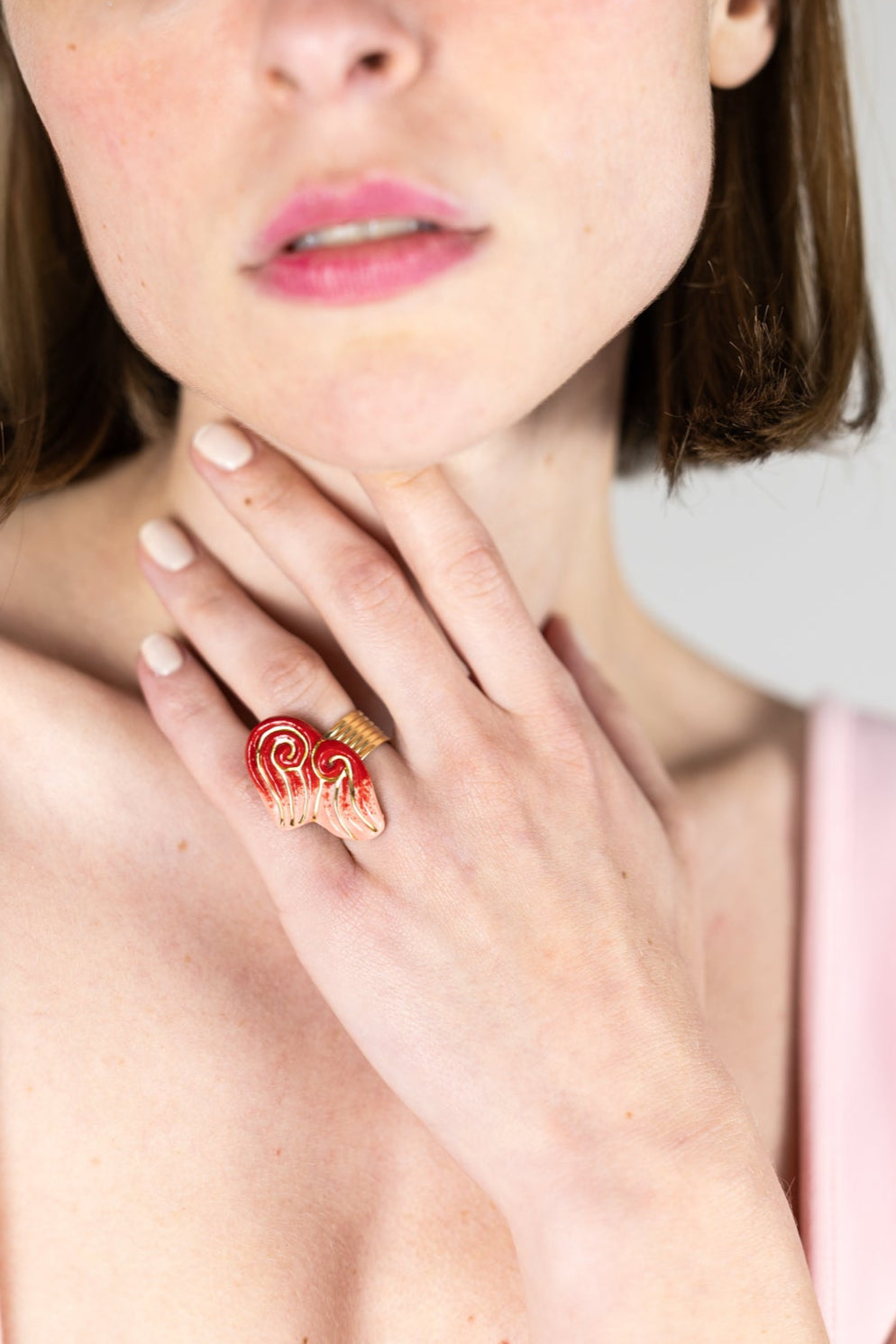 Bague « les 2 Volutes » - Rouges