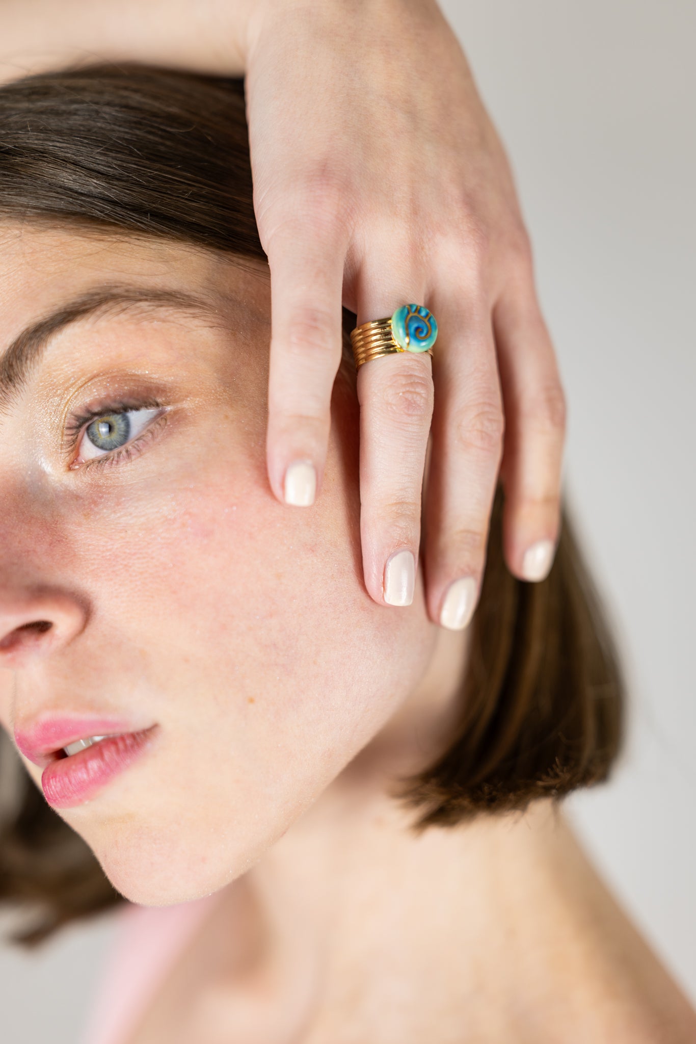 Bague Petite Volute - Bleus