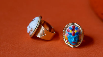 Androgyne - La Bague - Blanc & Or