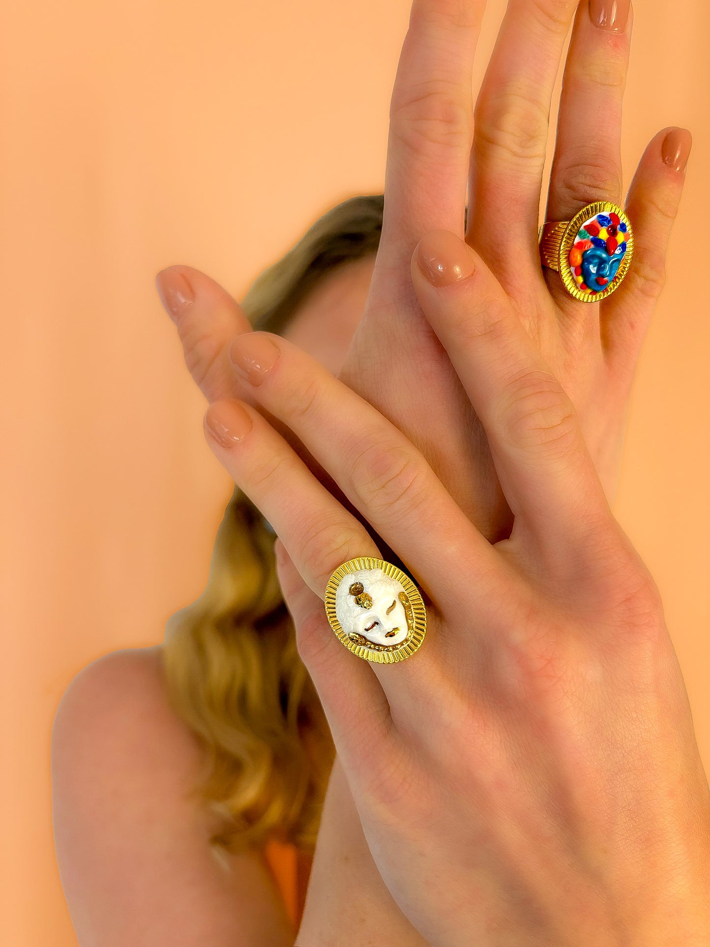 Androgyne - La Bague - Blanc & Or