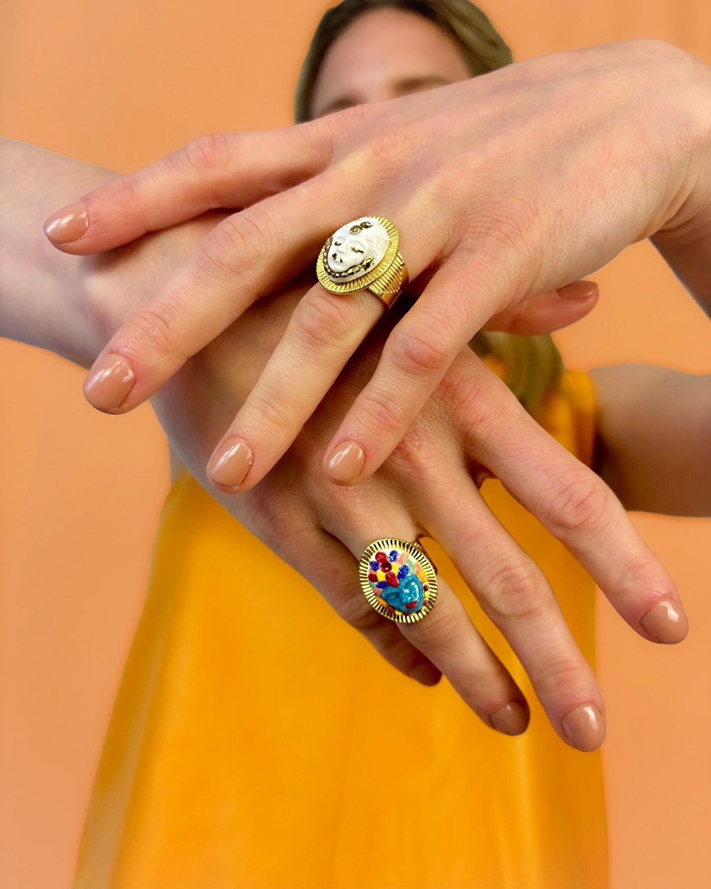 Androgyne - La Bague - Blanc & Or