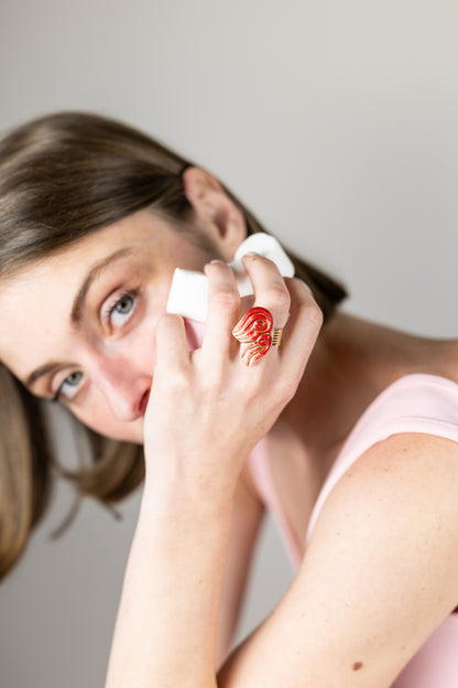Bague « les 2 Volutes » - Rouges