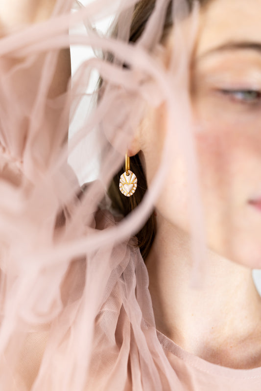 Ex-voto - La Paire de Boucles - Blanc & Or