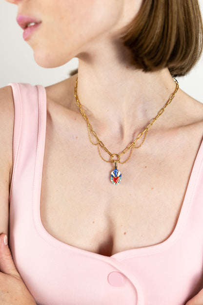 Ex-voto - Collier Chaîne- Azur