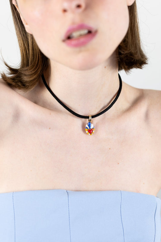 Coeur sacré - Collier Daim- Sicile