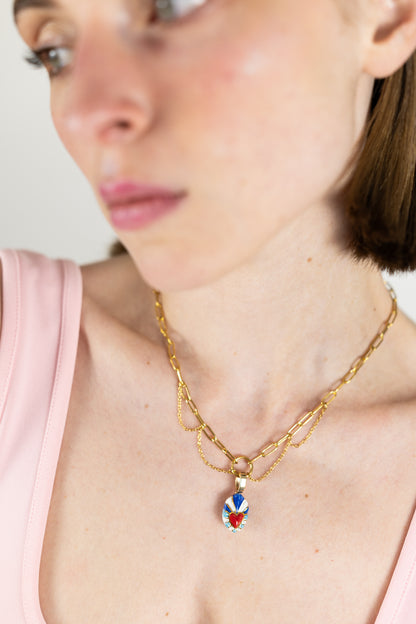Ex-voto - Collier Chaîne- Azur