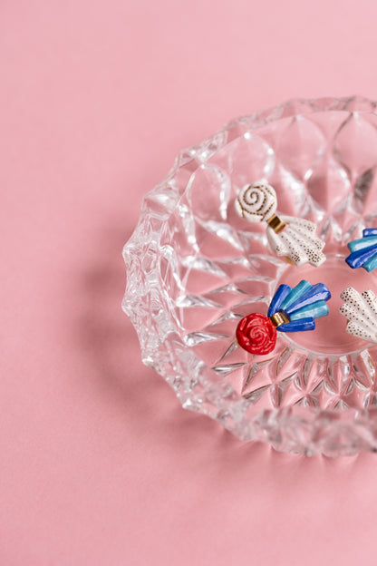 Rose & Rayons - La Paire de Boucles - Blanc & Or